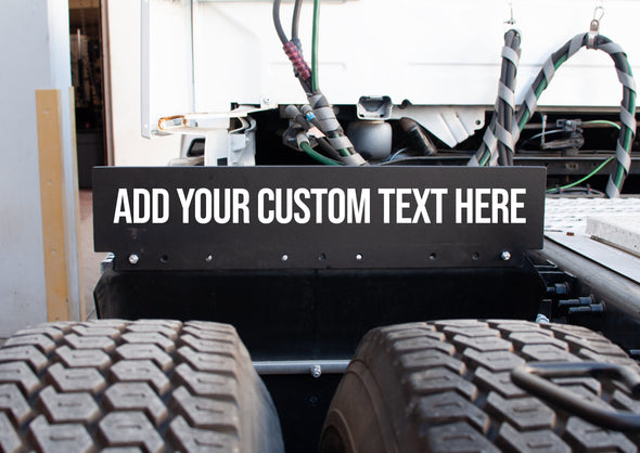 Custom 24" x 6" Quarter Fender Mud Flaps | Add Your Own Text Or Logo | 1 Line