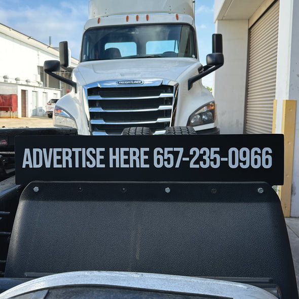 Custom 24" x 6" Quarter Fender Mud Flaps | Add Your Own Text Or Logo | 1 Line