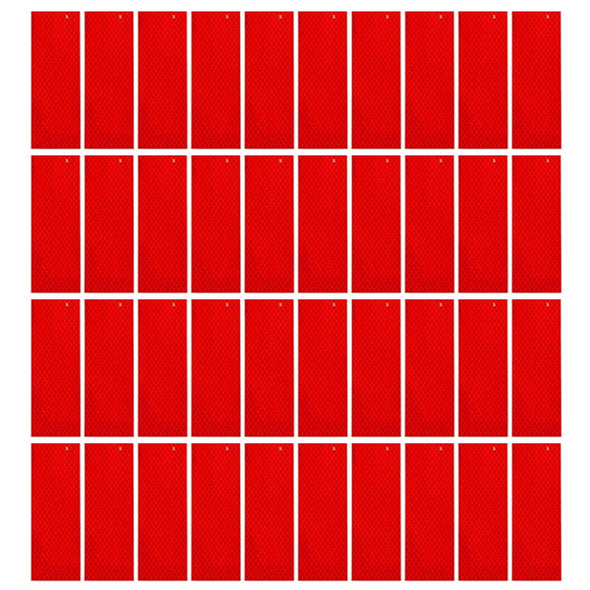 Red DOT Reflectors | Reflective Tape 2" x 6" Waterproof Safety Caution Tape for Trailer Trucks