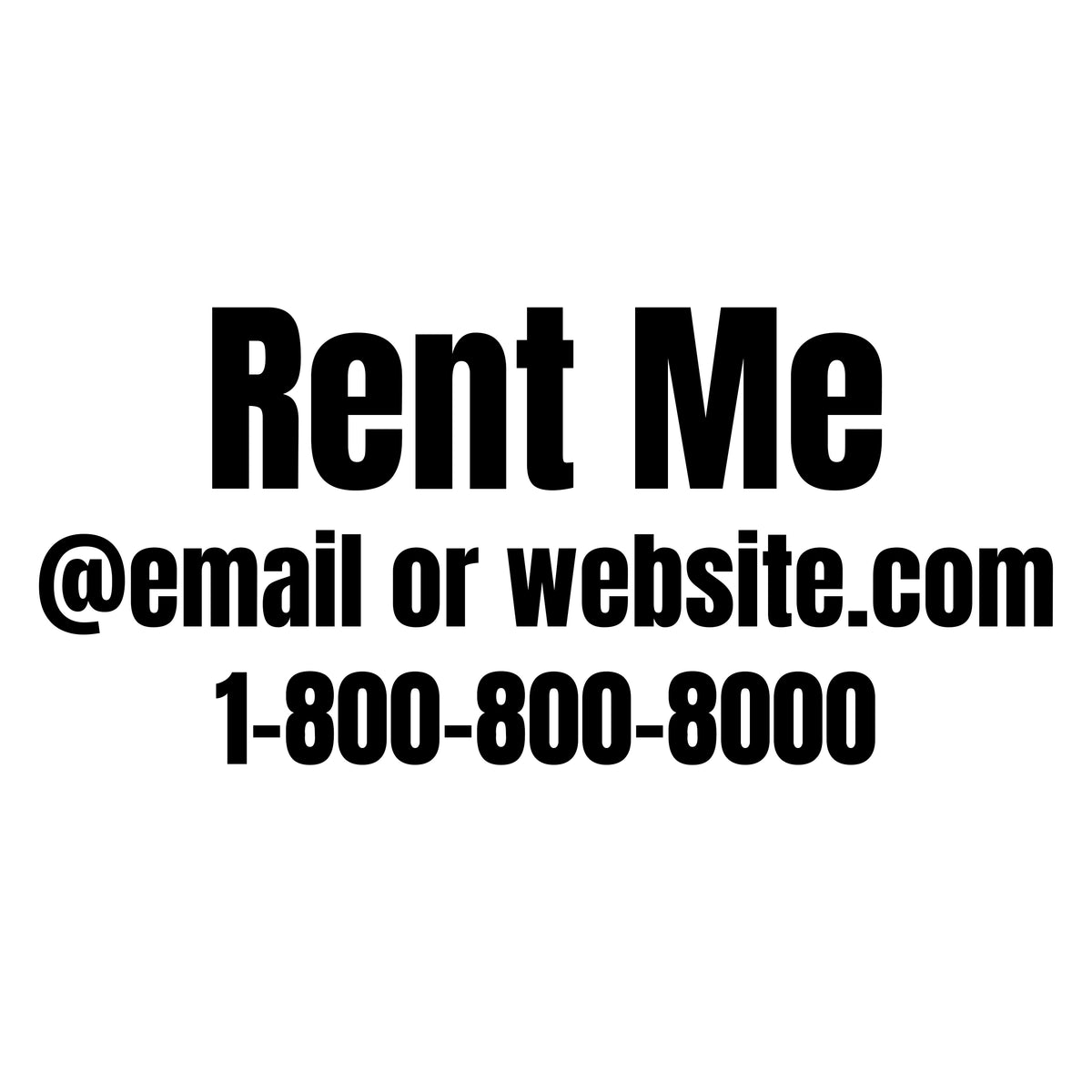 Rent Me Decal Sign for Rental Trailers Decal Sign For Trucks, Trailers ...