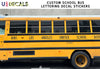yellow school bus lettering sticker decals