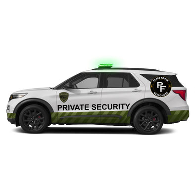Private Security Patrol Decal Sticker Kit For Compliance Full Lettering (Set of 2)