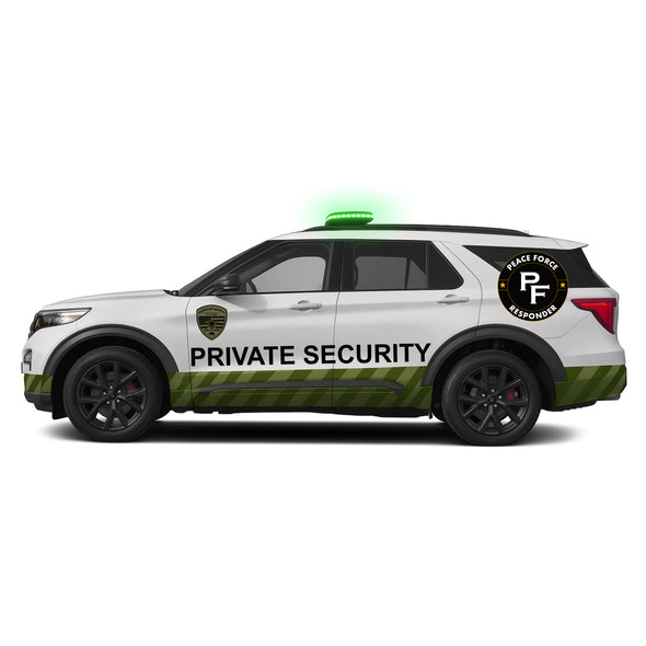 Private Security Patrol Decal Sticker Kit For Compliance Full Lettering (Set of 2)