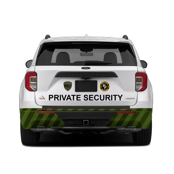Private Security Patrol Decal Sticker Kit For Compliance Full Lettering (Set of 2)