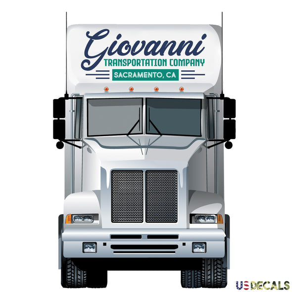 forehead semi truck sign decal
