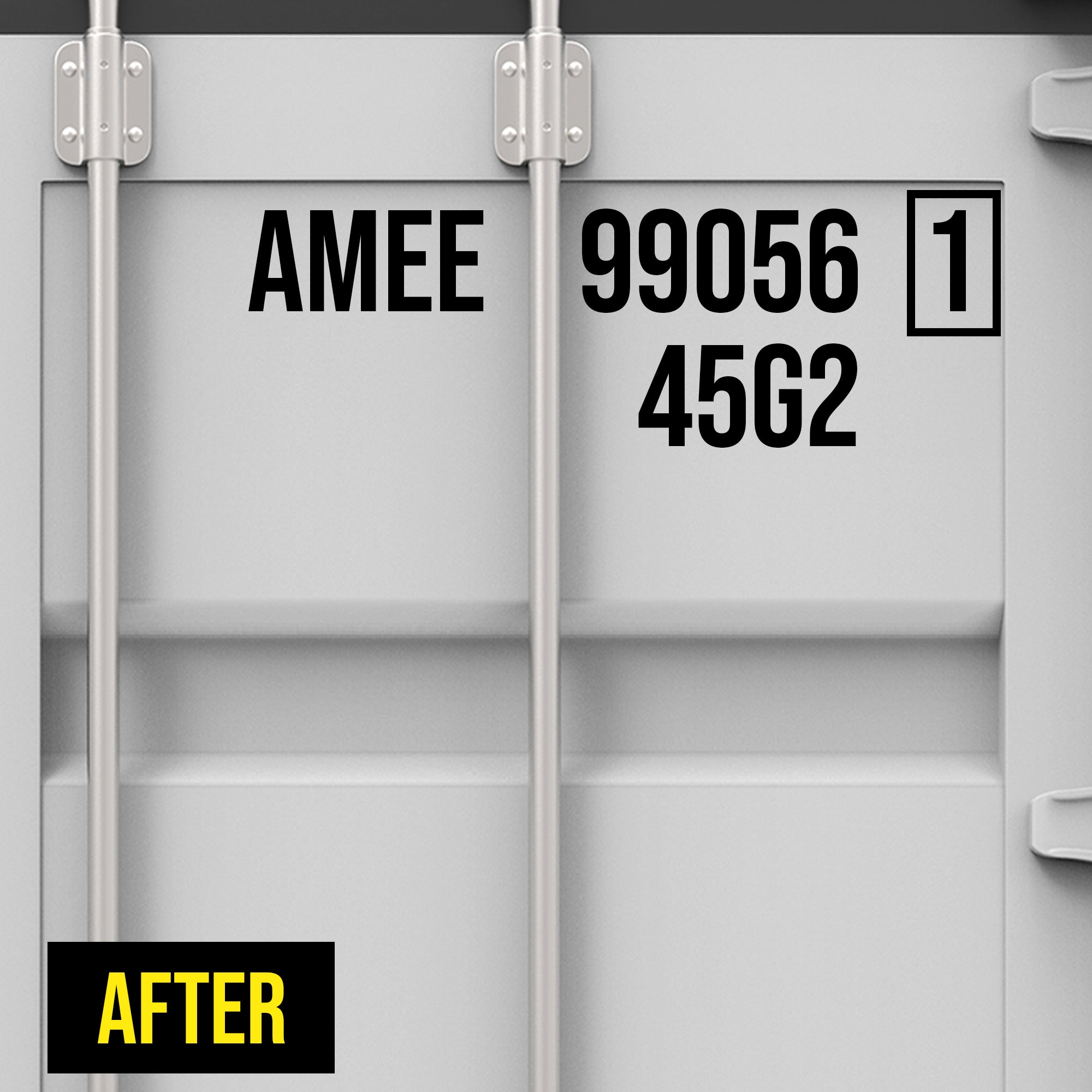 Shipping Container Stencil Decal For Painting 2 Line Lettering Number ...