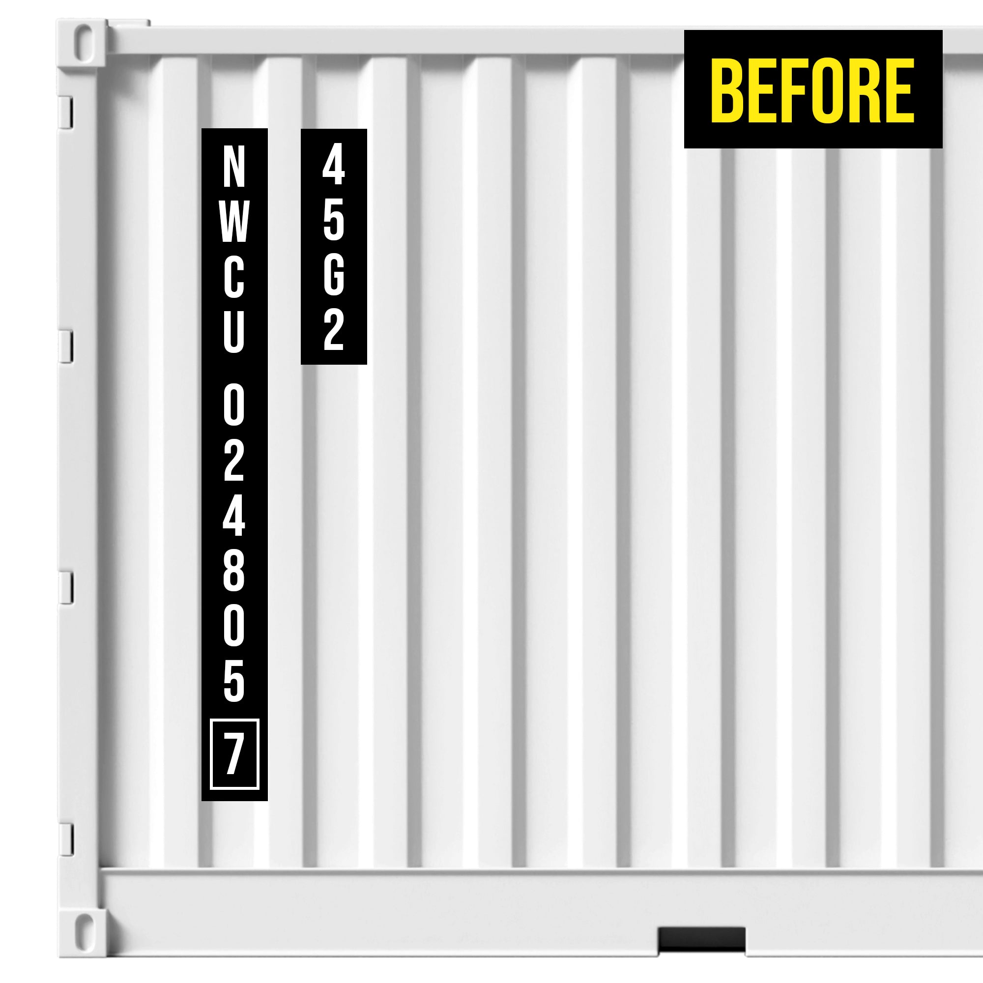 Vertical Shipping Container Stencil Decal For Painting 2 Line Letterin ...