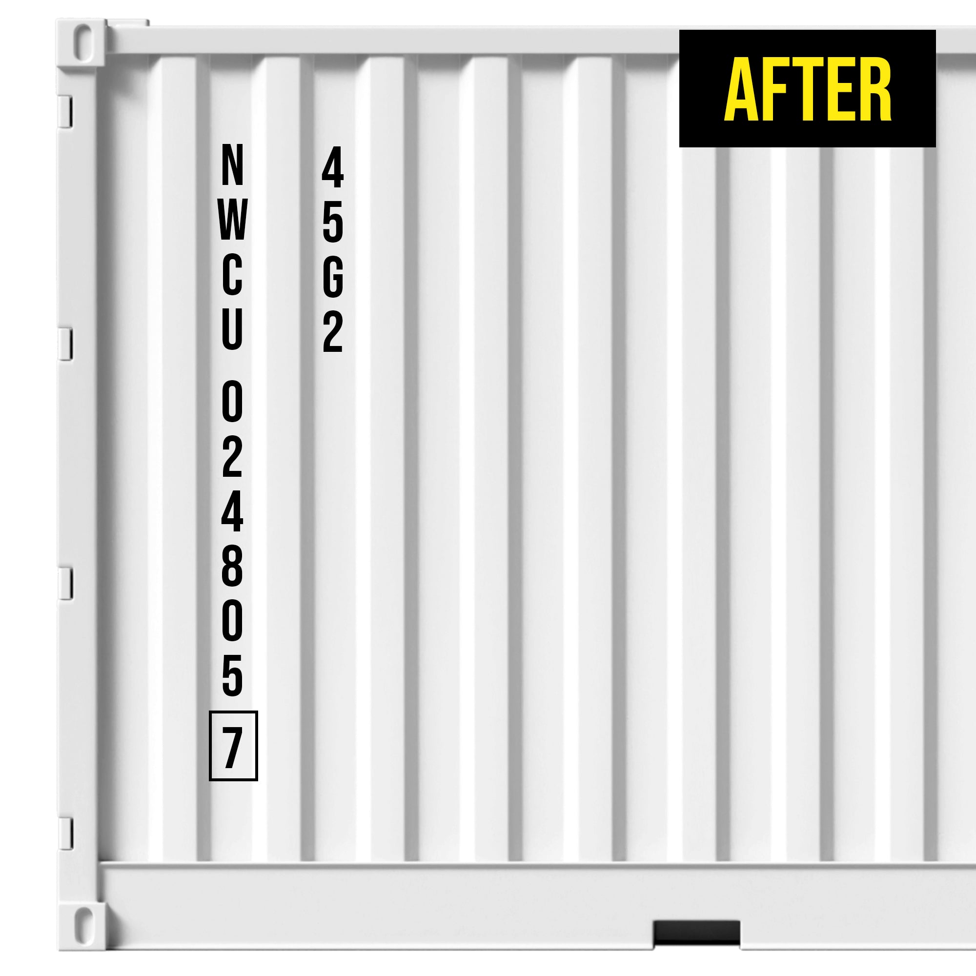 Vertical Shipping Container Stencil Decal For Painting 2 Line Letterin ...