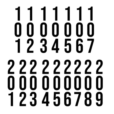 Vertical 4" Shipping Container Number Decal Signs