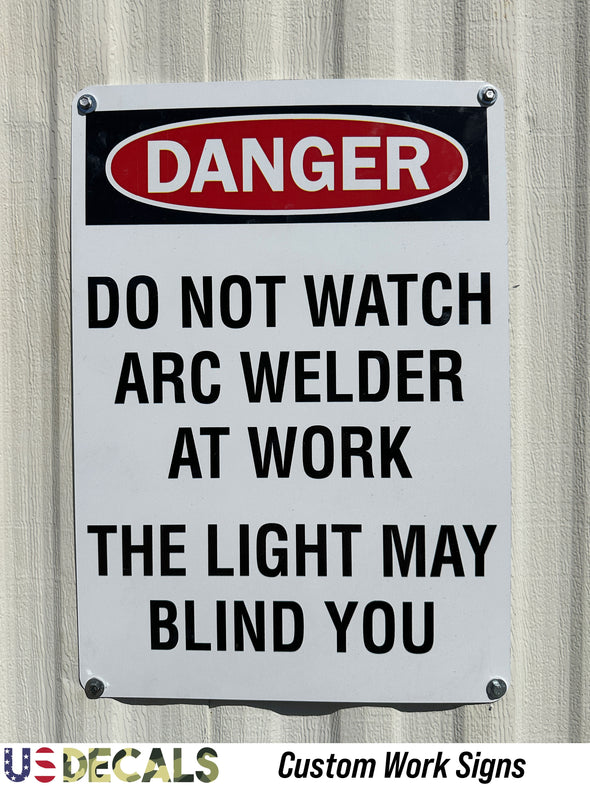 custom danger sign