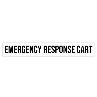 Emergency Response Cart Decal Sticker Sign