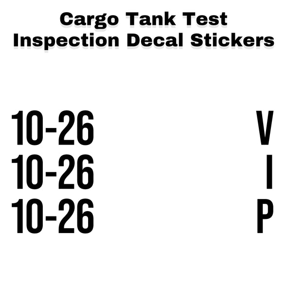 Cargo Tank Inspection Markings Decal Sticker Tanker Trailer, 2 Pack (3 Lines)