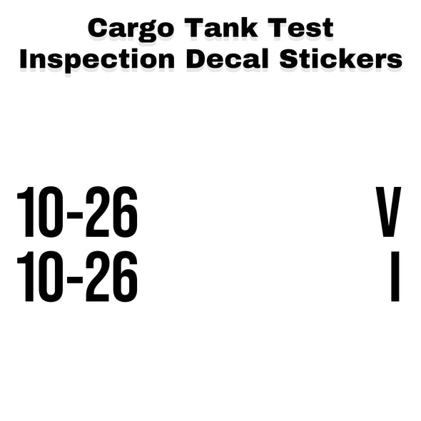 Cargo Tank Inspection Markings Decal Sticker Tanker Trailer, 2 Pack (2 Lines)