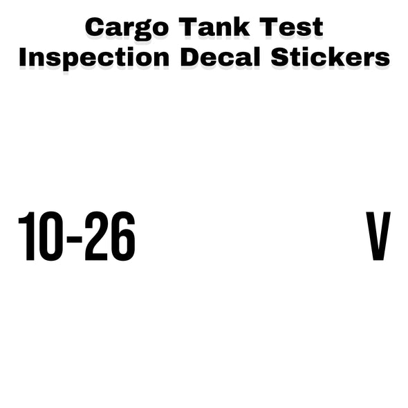 Cargo Tank Inspection Markings Decal Sticker Tanker Trailer, 2 Pack (1 Line)