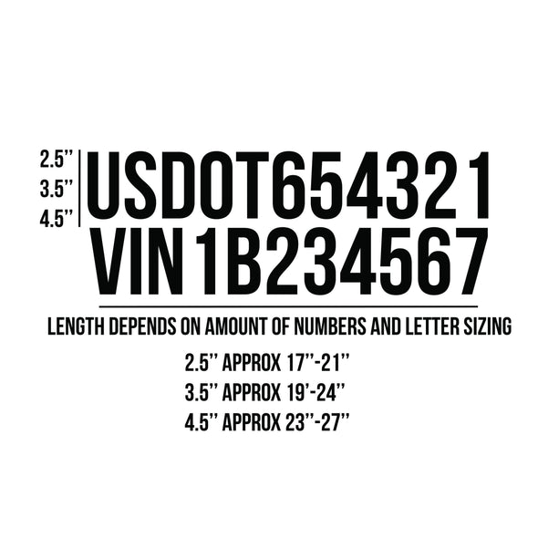 Virginia VA License Regulation Number Decal Sticker Lettering, 2 Pack