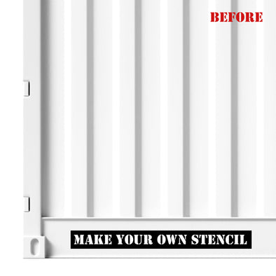 Custom Stencil Decal For Painting For Shipping Containers, Trucks, Trailers & More, 2-Pack