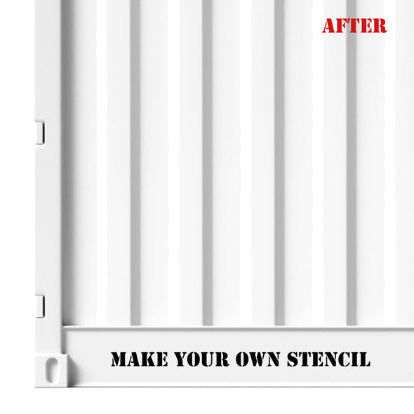 Custom Stencil Decal For Painting For Shipping Containers, Trucks, Trailers & More, 2-Pack