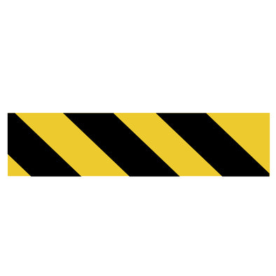 Yellow / Black Striped Diagonal Conspicuity Reflective Safety Strips | Many Custom Sizes