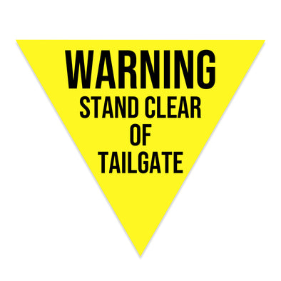 Warning Stand Clear of Tailgate Decal Sticker For Shipping Containers, Trailers or Trucks