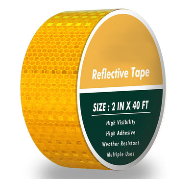 Yellow Conspicuity Reflective Safety Roll Tape 2" Inch