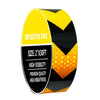 yellow and black reflective roll tape