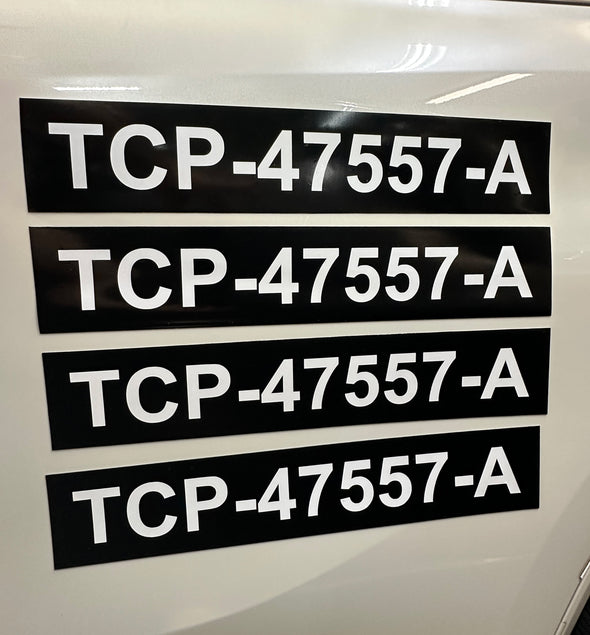 TCP Number Magnetic Signs | TCP Magnet Sign, 2 Pack ( Transportation Charter Party)