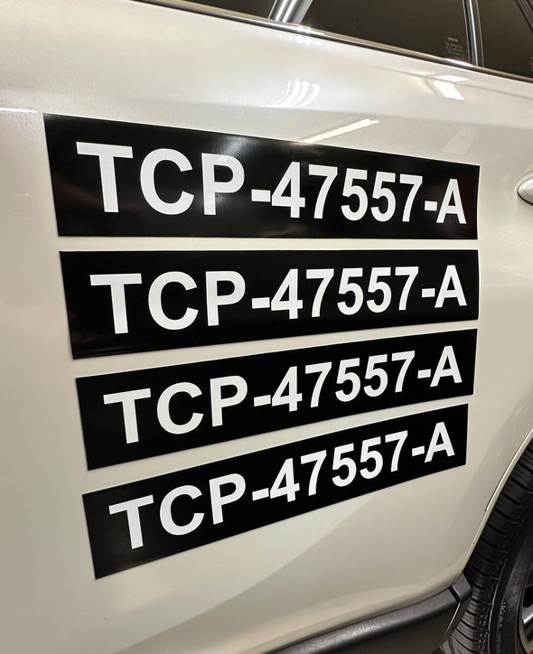 TCP Number Magnetic Signs | TCP Magnet Sign, 2 Pack ( Transportation Charter Party)