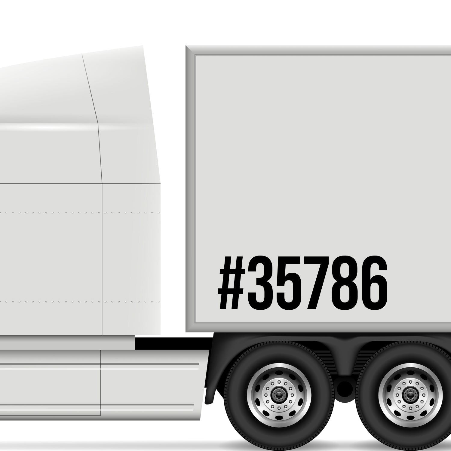 Trailer Number Example Semi Truck Vertical Number, 2 Pack – US Decals
