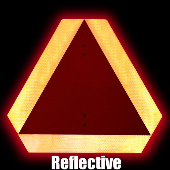 Slow Moving Vehicle Triangle Sign | Think Aluminium Or Thick Decal | Reflective Slow Moving Sign