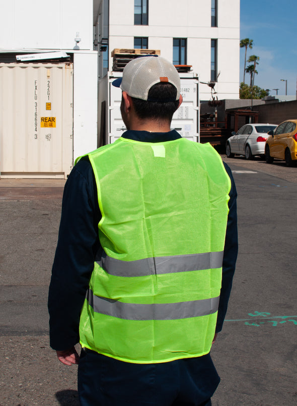 Reflective Safety Vest | High Visibility | Neon Yellow Color For Roadside Visibility