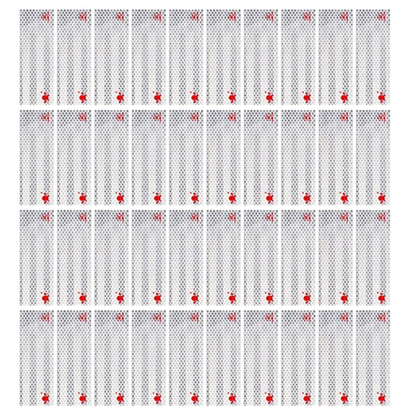 White DOT Reflectors | Reflective Tape 2" x 6" Waterproof Safety Caution Tape for Trailer Trucks
