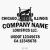 Company Name Truck Decal with USDOT, Semi Truck