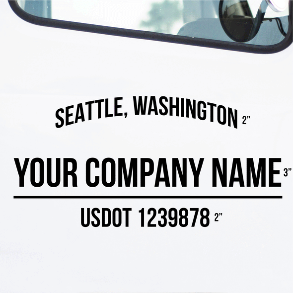 Company Name Truck Decal, 2 Pack