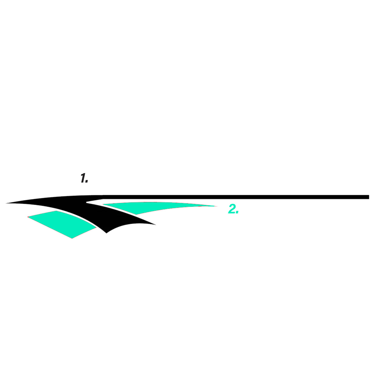 Sticker Tuerkcing Custom Semi-Truck Decal Sticker Stripes Trucking Graphics (Set of 2 ...