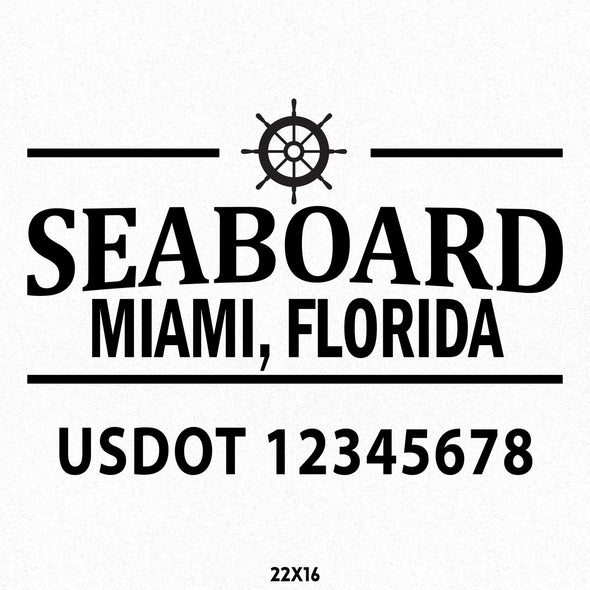 company name decal with usdot number