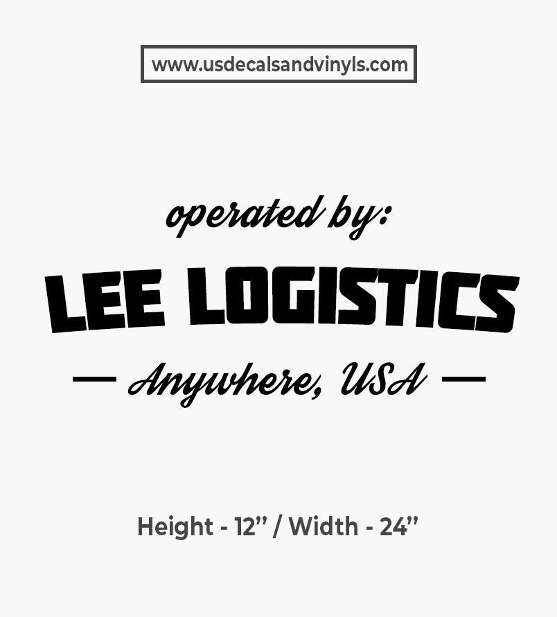 Company Name + Location Lettering Custom Truck Decal, 2 Pack – US Decals