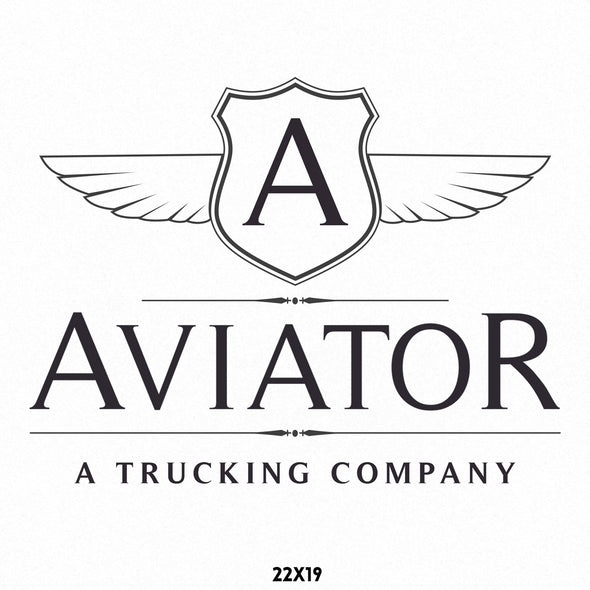 Company Name Decal with Wings
