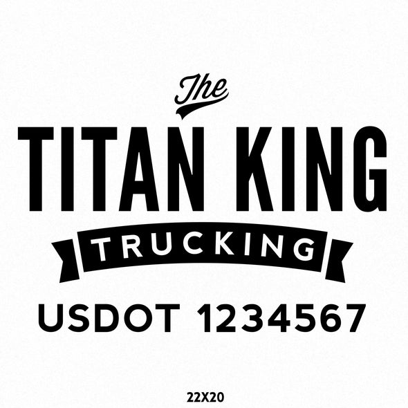 Company Name Truck Decal with USDOT