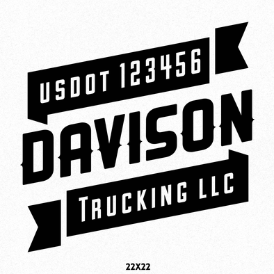 Company Name Vehicle Decal with USDOT