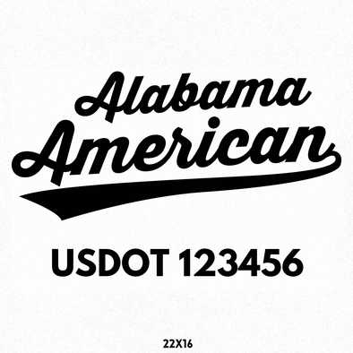 Old School Vintage Truck Decal with USDOT