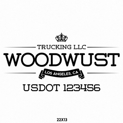 Company Name Truck Decal for Business USDOT