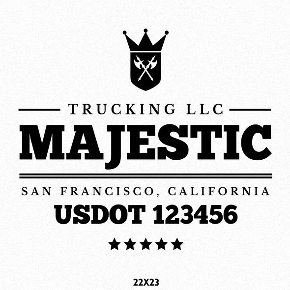 Company Name Truck Decal with USDOT & Location