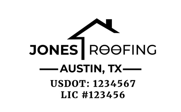 Roofing Company Truck Decal, 2 Pack