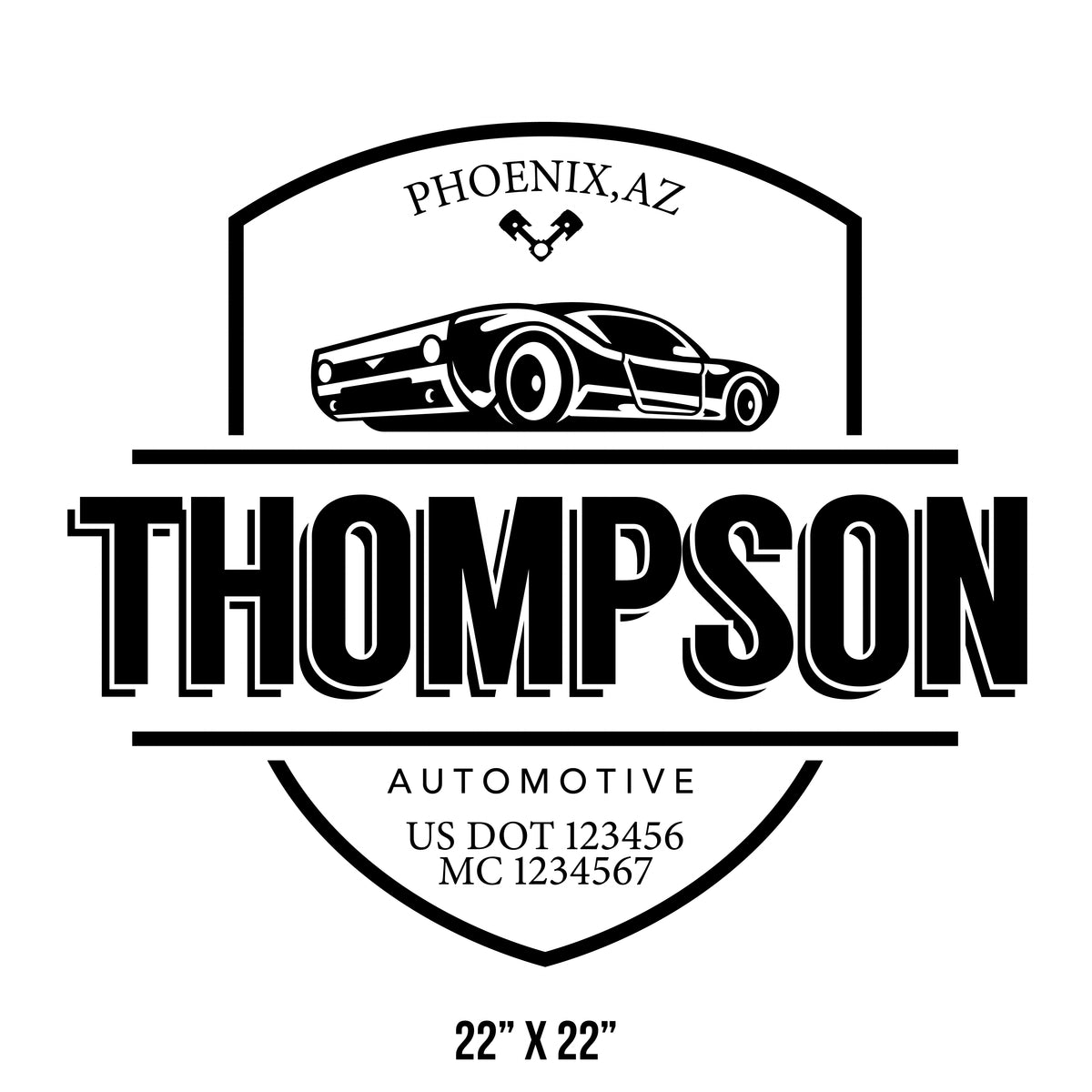 Mechanic, Auto Repair, Auto Body Shop Company Decal, 2 Pack – US Decals