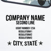 Company Name Truck Decal 
