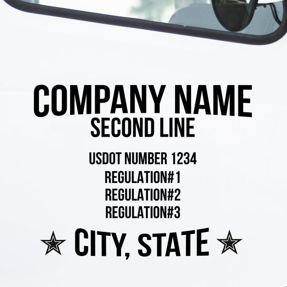 Company Name Truck Decal 
