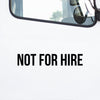 Not for hire decal