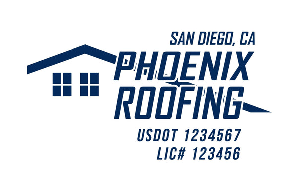 Roofing Company Truck Decal, 2 Pack