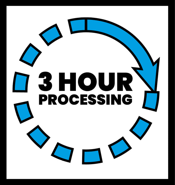 3 hour processing