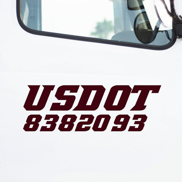 USDOT Number Decal Sticker
